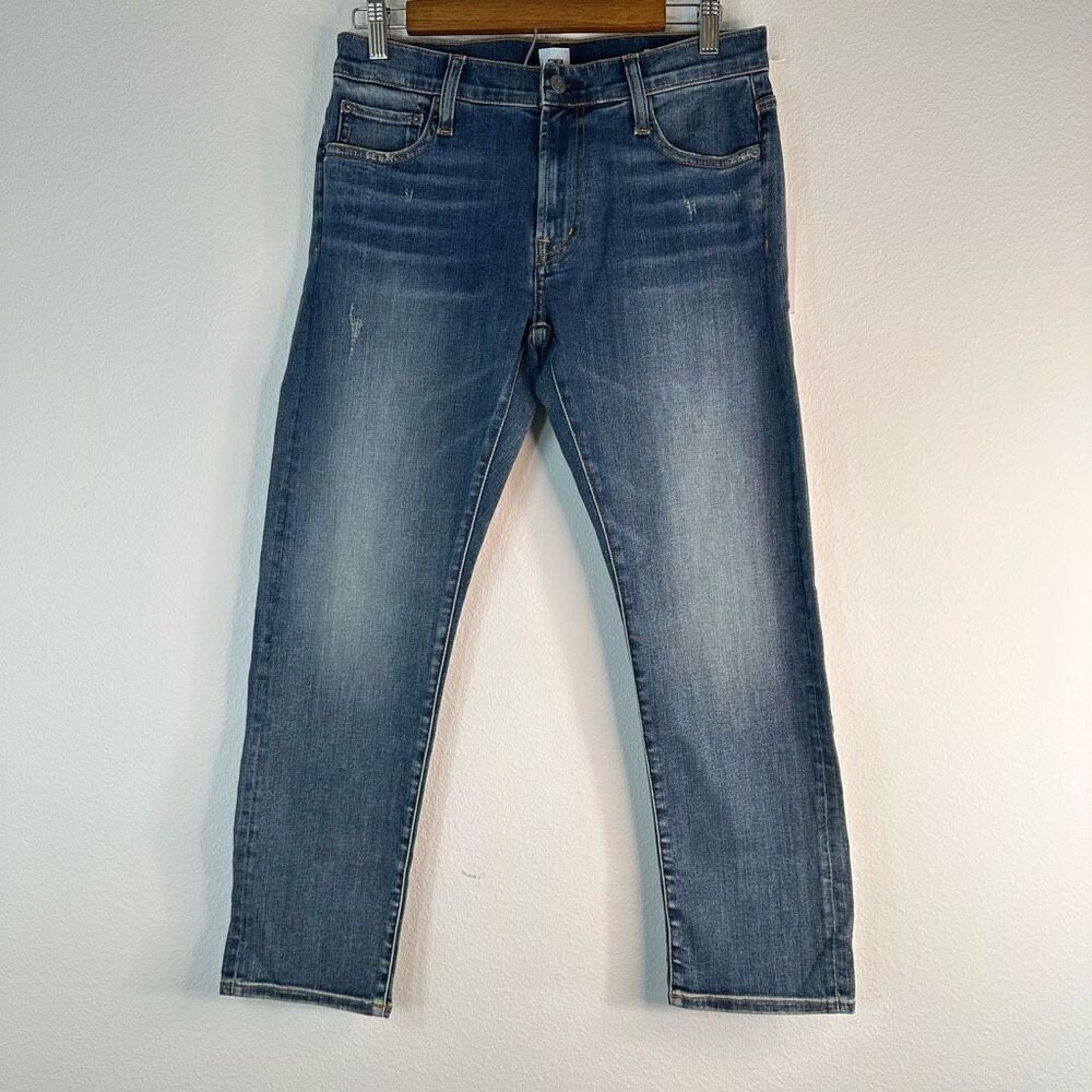 Edwin Jamie Boyfriend Mid Rise Crop Jeans Womens Waist 30" Whiskered Denim NWT